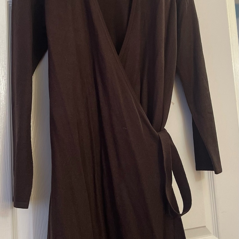 Sweater wrap dress